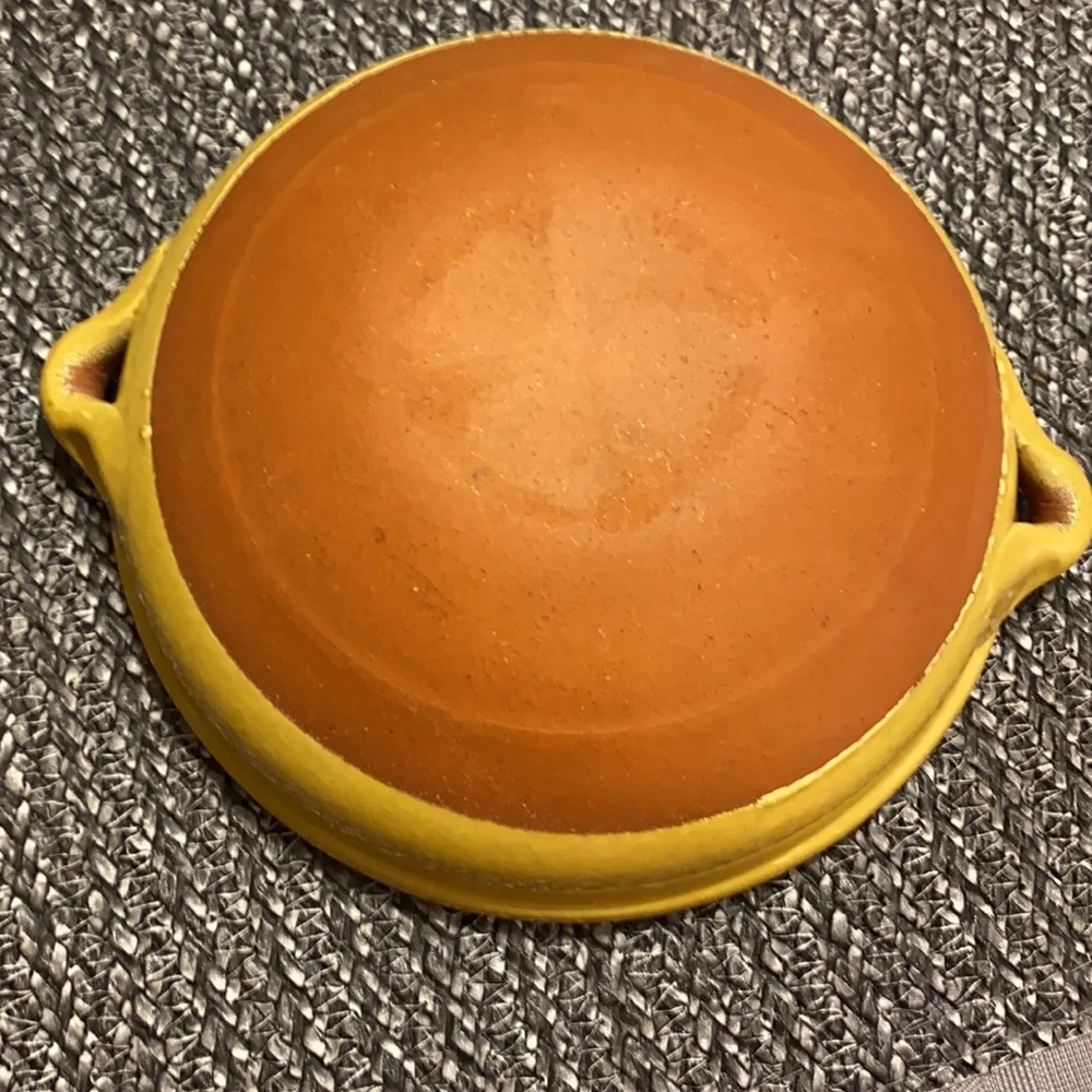 Clay Ceramic Mustard/Brown Clay Bowls Set 6 3/4”
